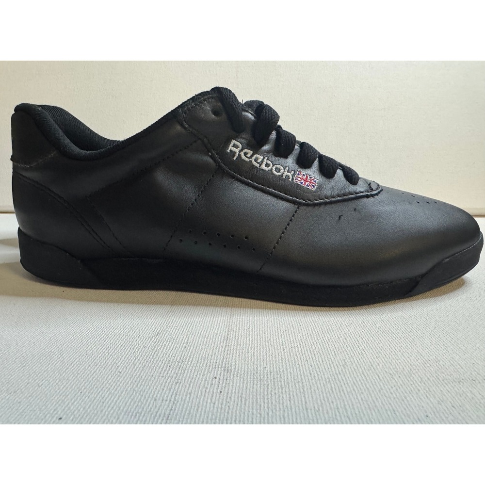 Vintage 1992 Reebok Princess Women's Classic Sneakers Black Shoes Size 7.0 Med